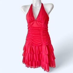 My Michelle Vibrant Pink Halter Dress
